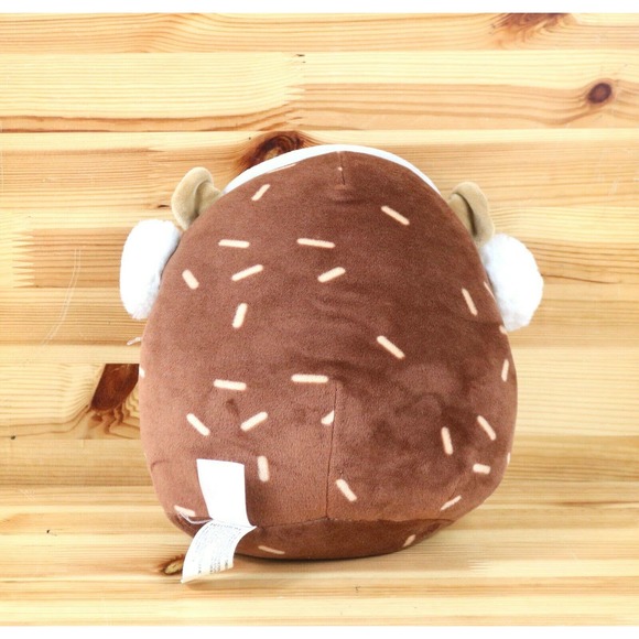 KELLYTOY SQUISHMALLOW Hedgehog W/earmuff 8" RARE Plush Animal - Picture 3 of 5